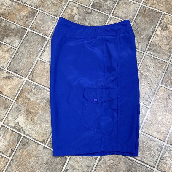 Patagonia Swim Shorts Style # 86570 Side Snap Pocket, Blue - Picture 5 of 13